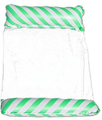 Gonfiabile galleggiante lounge letto galleggiante piscina zattera acqua amaca verde 122x70cm