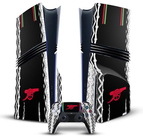 Head Case Designs sous Licence Officielle Arsenal FC Away Kit 2024/25 Vinyle Autocollant De Jeu Peau Autocollant Compatible avec Sony Playstation 5 PS5 Pro Disc Edition Console & DualSense Controller
