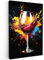 MuchoWow© Bilder Groß 80x120 cm XXL Wohnzimmer Deko Modern Wandbild Kunstdruck auf Leinwand Bild Schlafzimmer über Bett Room Decor Geschenke Wein - Glas - Graffiti - Aperitif - Rot - Farbe
