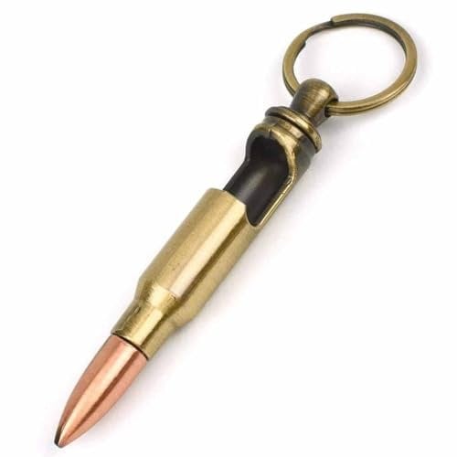 Metal Key Button Bullet Bottle Opener Creative and Innovative Bottle Opener Small Gift Keychain Pendant Retro Military Bullet Bottle Opener Keyring,Bottle Opener Keyring