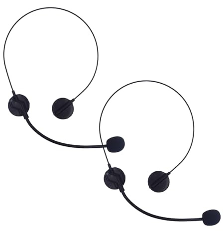 DVOFU 2Pcs Rock Star Costume Accessories Headset Fashion Black Mic Microphone Headset Toy Halloween Costume Accessory Prop for Cosplay