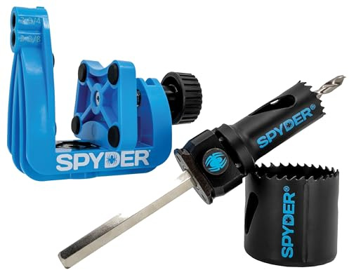 Spyder Kit d'installation rapide pour serrure de porte et scie cloche bimétallique, 2,5 cm et 5,3 cm