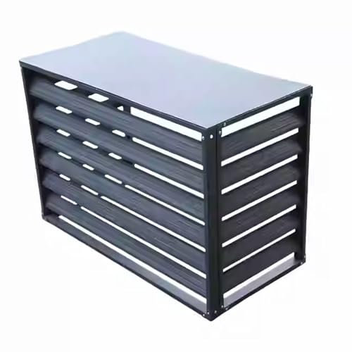 JHDXL Sichtschutz Aus Aluminium Abdeckung, Klimaanlage Außengerät Schallschutzhaube Wärmepumpe, Wärmepumpe Verkleidung, Klima Sichtschutz, Klimaanlage Abdeckung(Gray,100cm/39.3in)