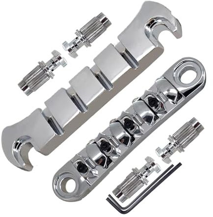 1 Set 4 Cuerdas Puente Sillines Guitarra Eléctrica Con Allen Wrench LP Guitar Accessory Reemplazo Piezas