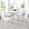 Liink1Ga Esszimmerstühle Küchenstühle 4er Set Stühle Weiß, Moderner Gastrostühle Besucherstuhl Küchensessel Esszimmer Stühle Essstuhl mit Kunstleder Für Büro/Küche/Esszimmer/Wohnzimmer