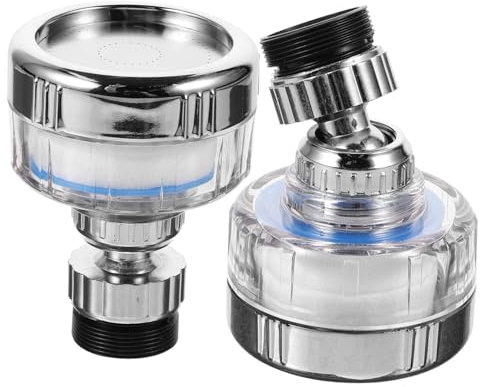 BAZEITFLOW Filtre à Eau Pour Robinet D'évier Cuisine, Filtre De Lavabo De Salle De Bain, Anti-éclaboussures, Augmentation Pression D'eau, Lot De 2, Économie D'eau, Installation