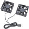 BLNGET Ventilador de refrigeración doble alimentado por USB de 8 cm de 5 V para electrónica y casas de mascotas con rodamientos de aceite de 2300 RPM ventiladores de refrigeración dobles