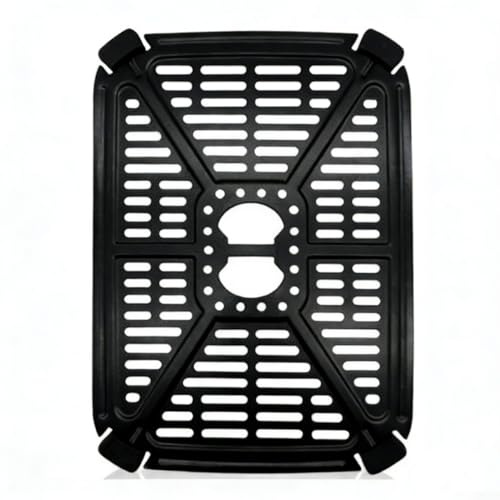 Heavy-Duty Air Fryer Tray Compatible With Double Basket Fryers, Stainless Steel Grilling Plate With Explosion Protection, Easy Handling & Cleaning(1pcs)