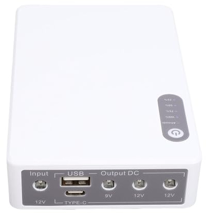 FTVOGUE Mini UPS DC, Alimentation sans Interruption 10 400 MAh avec Protection Contre Les Courts-Circuits, pour Routeur, Modem, Caméra de sécurité, Smartphone, Fax (Prise UE)