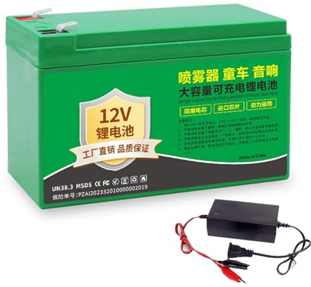 JCXYL EV Batteria al Litio per spruzzatore Elettrico da 12 V 8 Ah 10 Ah 12 Ah 16 Ah 18 Ah 20 Ah, Alimentatore per Esterni da 12 Volt, Batteria per Illuminazione,12v,14Ah