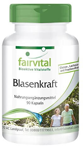 Fairvital | Blasen Kapseln - 90 Kapseln - mit Kürbiskern, Goldrutenkraut, Gewürzsumach, Johanniskraut und Vitamin E - HOCHDOSIERT - VEGAN
