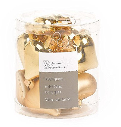 Kaemingk Mini-Glasherzen Glanz/matt 4 cm (12 Stück) Gold
