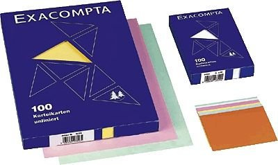EXACOMPTA Karteikarten, DIN A7, blanko, weiß