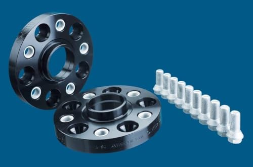 H&R DRA-System Wheel spacer set 40mm per axle - Bolt pattern 5x112 - Hub 57,1mm - Bolt size M14x1,5 - compatible with Volkswagen - Black