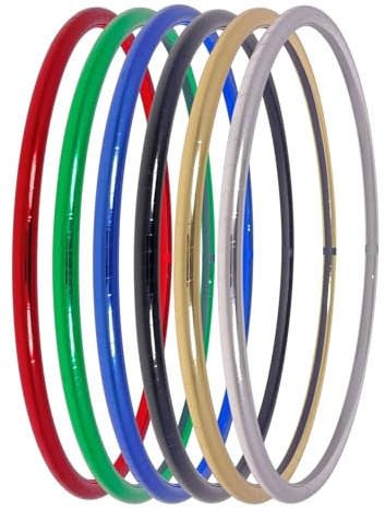 hoopomania Metallic Hula Hoop Reifen, Ø80cm Silber