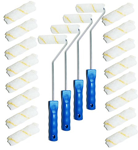 120x Farbrolle Farbwalze 10 cm Gelbfaden Malerwalze + 4x Maler Bügel 41 cm 6mm