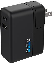 GoPro Supercharger Caricabatteria a Doppia Porta Internazionale, Nero