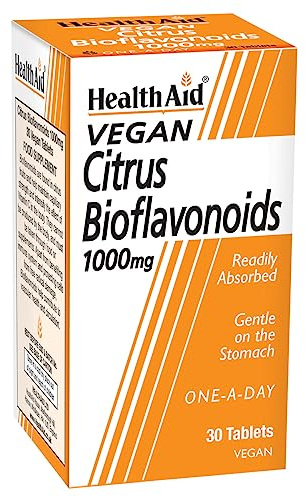 HealthAid Citrus Bioflavonoids – High Strength Citrus Flavonoid Complex – Vitamin C Supplement for Antioxidant Protection – 30 Tablets
