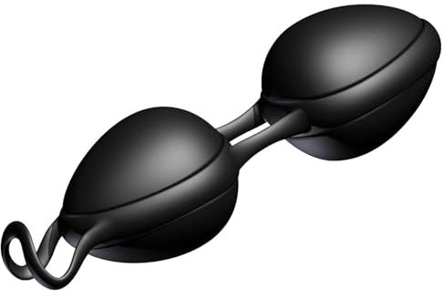 JOYDIVISION Joyballs Secret DUO - Liebeskugeln DUO Schwarz I Vaginalkugeln für Beckenbodenfitness I Lustkugeln aus Silikomed/TPE I Kompatibel mit wasser- & silikonbasierten Gleitmitteln
