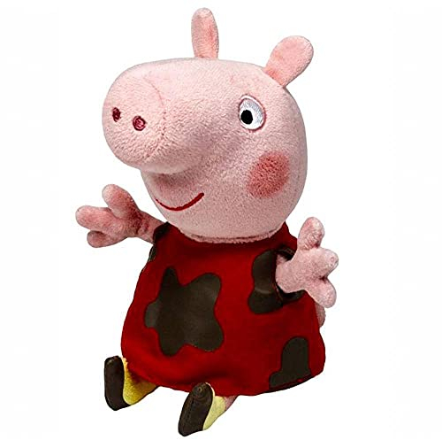 TY Peppa Pig Matschepfützen Beanie Regular 15CM – Weiches Plüschtier für Kinder – Kuscheliger Stoffbär – Sammlerstück – Plüschspielzeug für Jungen & Mädchen