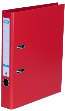 Elba Premium Akten-Ordner A4, smart Pro plus, 5 cm schmal, Kunststoff Ordner, rot, 10 Stück