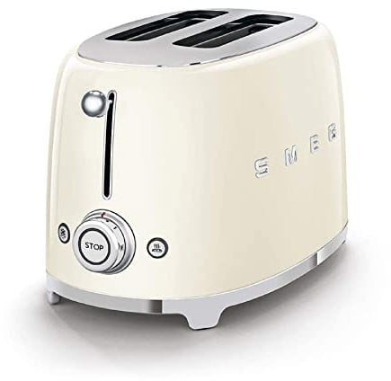 Smeg TSF01CRUK Retro Style 2 Slice Toaster - Cream
