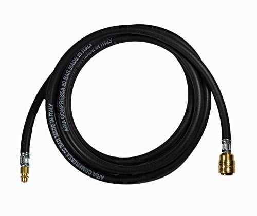 Druckluft Schlauch Gummi 6mm, 3 Meter mit Kupplung und Stecknippel