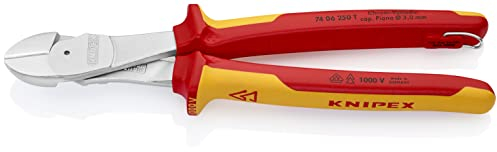 KNIPEX Kraft-Seitenschneider in Blister isoliert mit Mehrkomponenten-Hüllen, VDE-geprüft; mit integrierter isolierter, 74 06 250 T BK