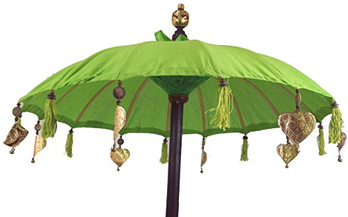 GURU SHOP Zeremonienschirm, Asiatischer Dekoschirm - Lemon, Grün, 250x190x190 cm, Zier- & Sonnenschirme