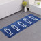 JameStyle26 Badteppich rutschfest Fischmotiv Blau Weiß Fischmuster rutschfest Schnelltrocknend 45 x 120 cm Blau