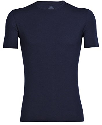 Icebreaker Herren Anatomica Crewe T-Shirt - Funktionsshirt Herren - Merinowolle Unterwäsche - Mitternachtsmarine, XL