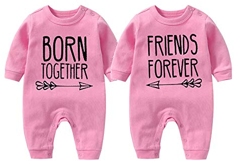 culbutomind Baby Zwillinge Strampler Body Junge Mädchen Beste Freunde Für Immer Fun Baby Geschenke Geburt Lustig Babykleidung