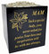 David Fischhoff Memorial Black Rose Bowl with Gold Wording Graveside Flower Vase (Black & Gold - Lily, Mam)