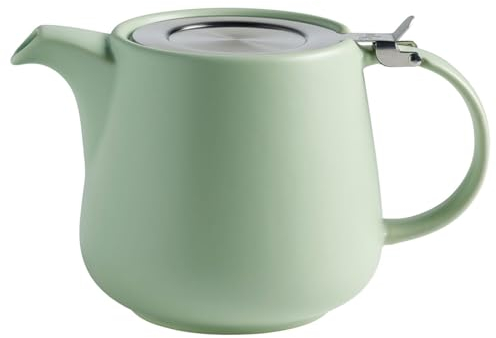 Maxwell & Williams AY0300 Teekanne Mint 1200 ml, Serie Tint - Porzellan, Edelstahl klassisch - Sieb