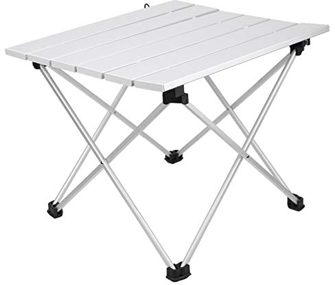 Fishlor Tragbarer Campingtisch, Klapptisch Aluminiumlegierung Tisch Faltbarer Schreibtisch Tisch Leichter Camping Picknicktisch im Freien(Klein)