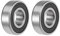 sourcing map 2St Rillen Kugellager 6204-2RS Z2 Doppelt Geschirmt Kohlenstoffstahl 20mm X 47mm X 14mm