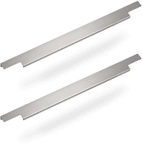 SOTECH 2 x Möbelgriff BLANKETT Slim 895mm Aluminium Chrom matt Profilgriff | Wird an die Frontinnenseite verschraubt