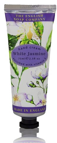 The English Soap Company Hand Cream, Jasmine Hand Cream, Moisturising Hand Cream for Men and Women, White Jasmine Scent 75ml