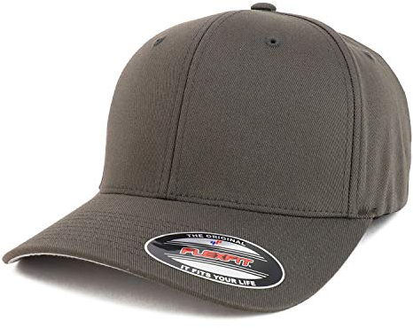 Armycrew Flexfit XL-4XL Oversize Curved Bill Structured Stretch Fit Baseball Cap, anthrazit, XL/XXL
