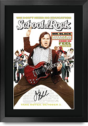 HWC Trading FR A3 School of Rock Jack Black Gifts - Poster autografato con autografo per i fan del film, formato A3