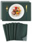 Toprance Platzset PU Leder Grün Zweifarbige Platzdechcken 6er Sets Hitzebeständig Kunstleder Minzgrün 42x30cm für Esszimmer Küche Restaurant Tassen