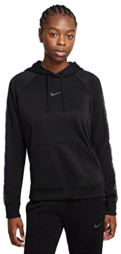 Nike Damen Pk Tape Kapuzenpullover, Black, L