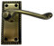 Designer Levers - Georgian Roped Design Lever Door Handles - Antique Brass - 1 Pair - Latch Door Handle - Interior Use - Short Latch