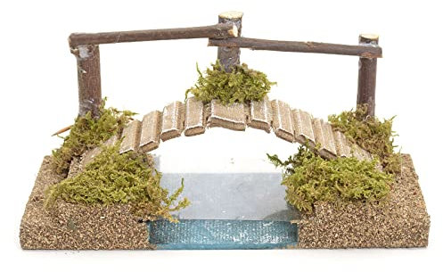 Holyart Brücke auf dem Fluss für Krippe 9x17x9 cm