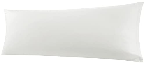 PiccoCasa Kissenbezug 40x145cm seitenschläferkissen Bezug Baumwolle Kopfkissenbezug mit Reißverschluss Kissenhülle Grau
