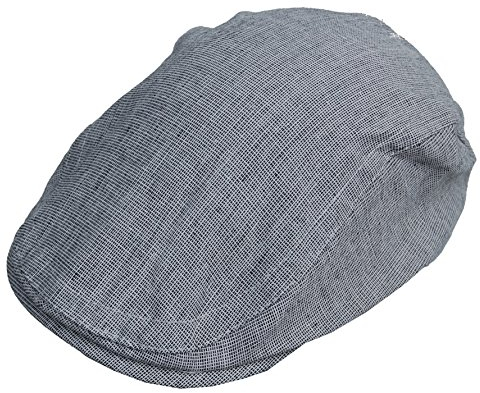 Cool4 Jungen Kinder Sommer Leinen Flatcap Schiebermütze Baumgart Gatsby Cap Mütze A14 (Beige-Schwarz)