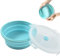 YWKJDDM 1 PCS Collapsible Washing Up Bowl, Large Silicone Camping Bowl with Lid Portable Salad Bowl for Kitchen Outdoor Travel Camping(Blue 1200ml)
