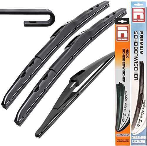 HYBRID Scheibenwischer FLEX AERO kompatibel für Honda Civic EP EU EV BJ 2001-2006 - 300mm 350mm 600mm - Premium Qualität Wischerblätter Set - RECAMBO