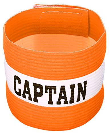 PATIKIL Kapitänsarmband elastisch Armband für Fußballteamschulung Orange