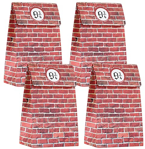Lot de 20 boîtes en papier pour anniversaire - Pour fournitures de fête d'anniversaire 20 Pezzi Harry Pot mago Sacchetto per,
